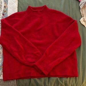J. Crew Vibrant Red Roll Neck Sweater